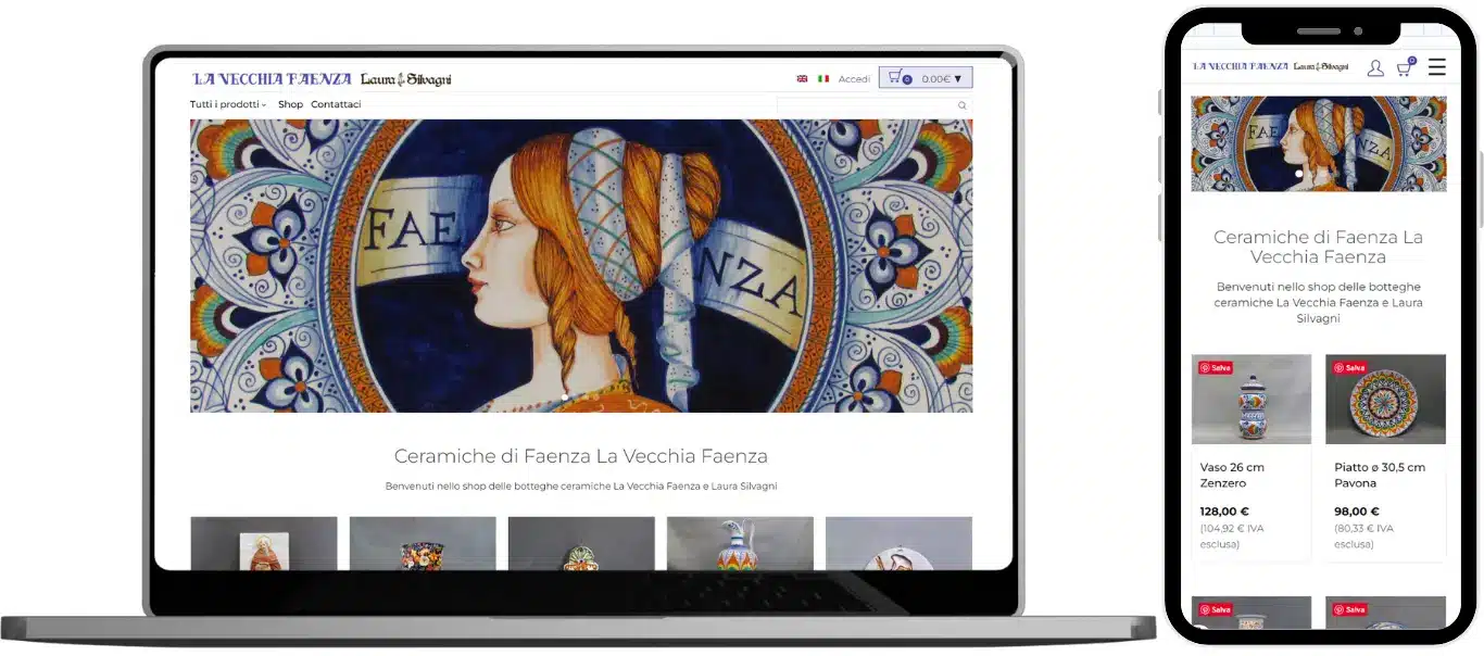 l'e-commerce della ceramica di Faenza