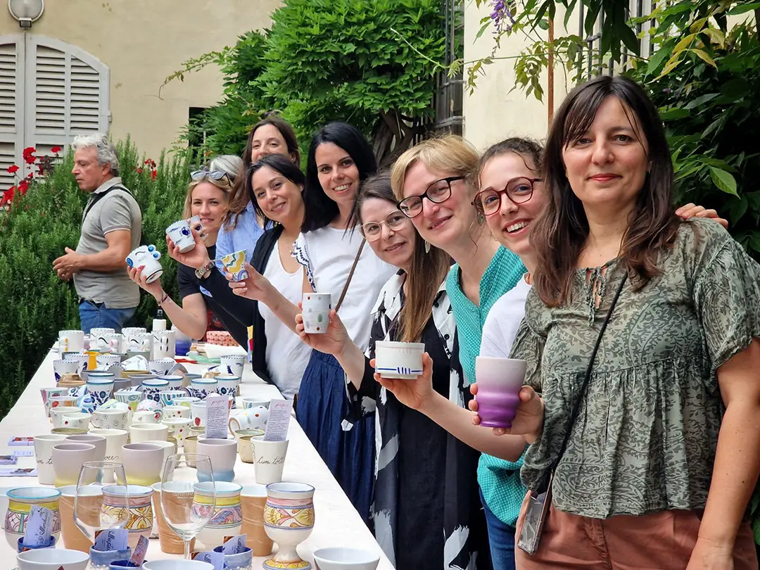 the ceramist's aperitif at Buongiorno Ceramica! in Faenza